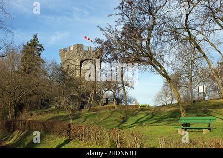 lindenfels, Bismarck torre , litzelröder Höhe Foto Stock