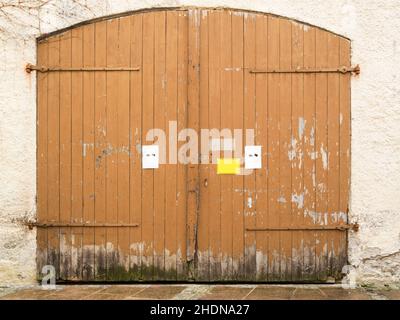 cancello, chiuso, cancello di fienile, cancelli, chioschi, cancelli di fienile Foto Stock