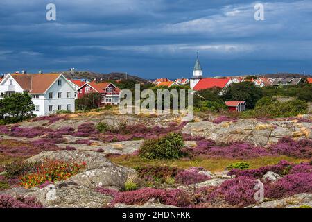 villaggio di pescatori, bohuslän, orust, villaggi di pescatori Foto Stock