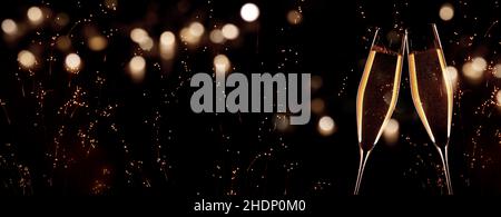 vigilia di capodanno, toast, cheers, eves di capodanno, toast, coraggio Foto Stock