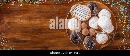 dolci, carnevale, pasticceria, carnivali Foto Stock