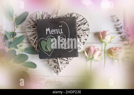 menu, menu Foto Stock