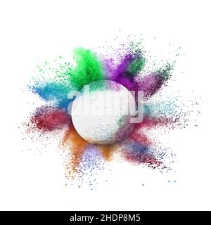 multicolore, cerchio, pigmento, multicolore, cerchi, pigmenti Foto Stock