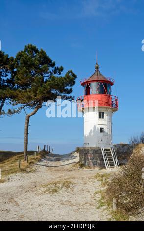 hiddensee, faro di gellen, hiddensee Foto Stock