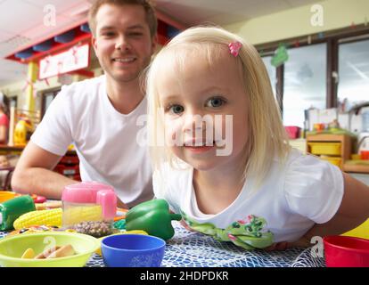 ragazza, giocare, ragazze, giocare Foto Stock