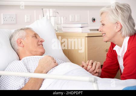 assistenza e beneficenza, ospedale, paziente, visita paziente, assistenza e beneficenza, clinica, ospedali, centro medico, pazienti, visita pazienti Foto Stock