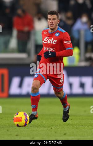 Torino, 6th gennaio 2022. Diego Demme della SSC Napoli durante la serie A allo Stadio Allianz di Torino. Il credito d'immagine dovrebbe essere: Jonathan Moscrop / Sportimage Foto Stock