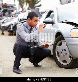 incidenti, danni, sopravigamenti, incidenti, danni, topografi Foto Stock