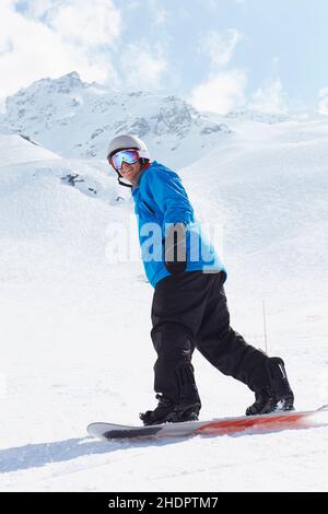 snowboarder, snowboarder Foto Stock