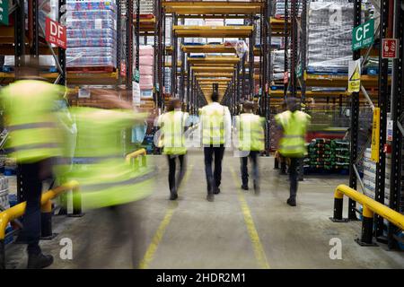 logistica, team, magazzino, personale, logistica, commercio, team, magazzini, personale Foto Stock