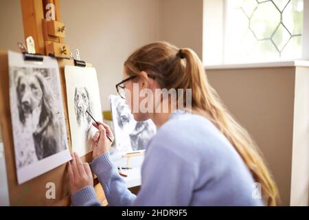 disegno, artista, artisti Foto Stock