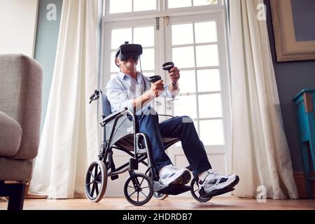 sedia a rotelle, disabili, simulazione, sedie a rotelle, disabili, simulazioni Foto Stock