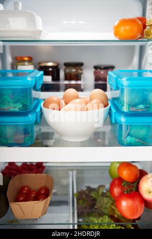 generi alimentari, deposito, frigorifero, drogheria, immagazzinaggio, frigorifero, frigoriferi Foto Stock