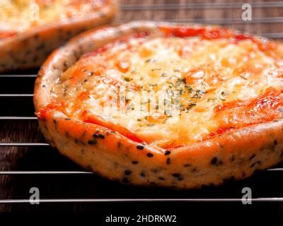 pizza pane, mini pizza, pane pizza, mini pizze Foto Stock