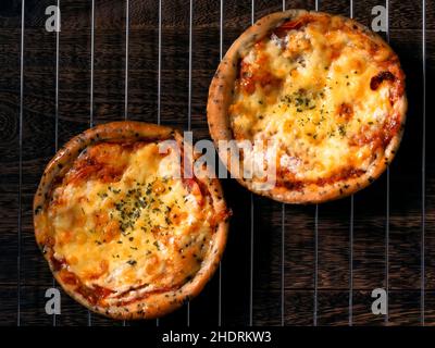 pizza pane, mini pizza, pane pizza, mini pizze Foto Stock