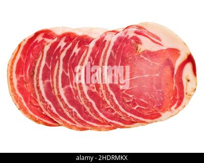 salsiccia, pancetta, salsicce, pancette Foto Stock