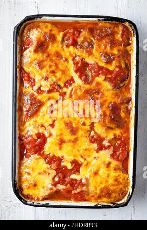 soufflé di melanzane, soufflé di melanzane Foto Stock
