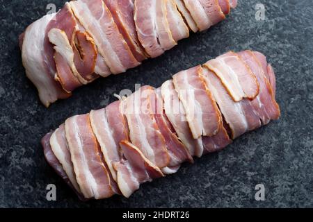 cena arrosto, pancetta, cene arrosto, bacini Foto Stock