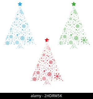 Buon biglietto per la festa di Natale. Albero di Natale. Illustrazione vettoriale art. Illustrazione Vettoriale