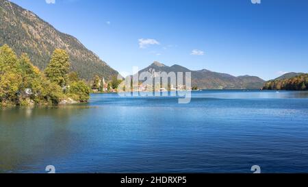 alta baviera, walchensee, bavarias superiore, walchensee Foto Stock