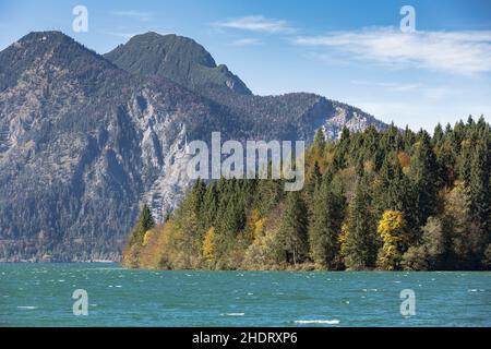 walchensee, alpi bavaresi, valchensee Foto Stock