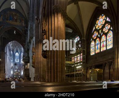 navata, friburgo minster, navate, friburgo minster Foto Stock