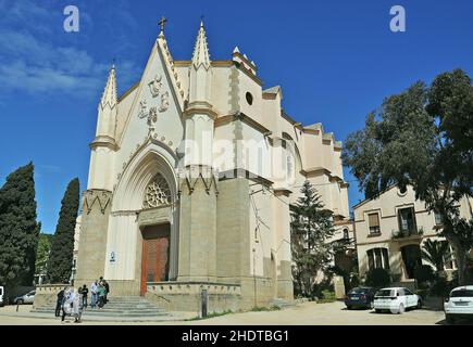 Santuario della Vergine della Misericordia a Canet de Mar della provincia Maresme di Barcellona, Catalogna, Spagna Foto Stock