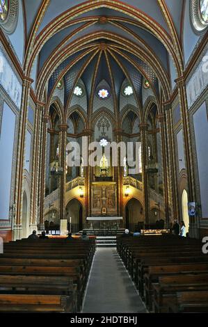 Santuario della Vergine della Misericordia a Canet de Mar della provincia Maresme di Barcellona, Catalogna, Spagna Foto Stock