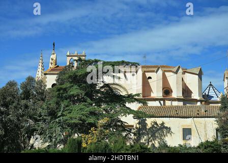 Santuario della Vergine della Misericordia a Canet de Mar della provincia Maresme di Barcellona, Catalogna, Spagna Foto Stock