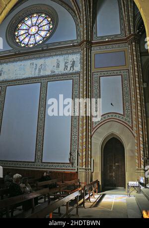 Santuario della Vergine della Misericordia a Canet de Mar della provincia Maresme di Barcellona, Catalogna, Spagna Foto Stock