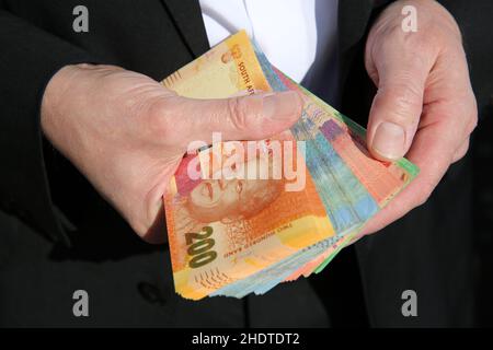 valuta, rand sudafricano, valute Foto Stock