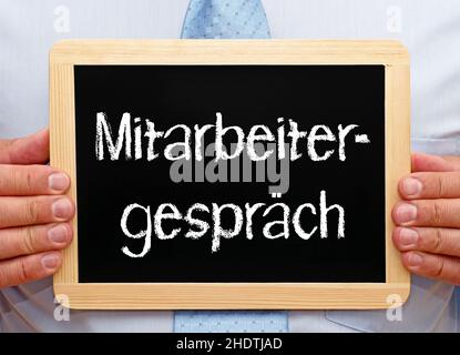 Colloquio di valutazione Foto Stock