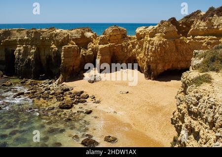 baia, sabbiosa, scogliere di arenaria, baie, sabbie, scogliera di arenaria Foto Stock