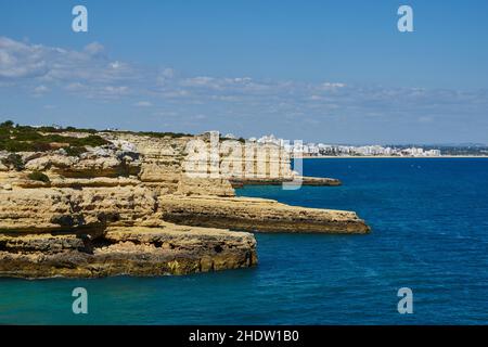 costa rocciosa, algarve, são rafael, coste rocciose, algarves Foto Stock