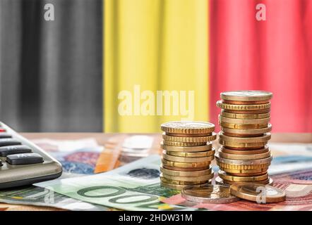 finanza, euro, belgio, finanze, belgio Foto Stock