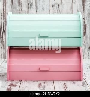 scatola, vassoio del pane, scatole Foto Stock