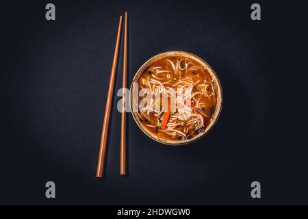 chopsticks, minestra di noodle, chopstick, minestre di noodle Foto Stock