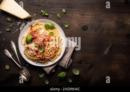 pasta, bolognese, noddle, paste, bolognesi Foto Stock