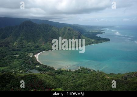 Vista aerea dell'accovacciata escursione del Leone a Ohau Foto Stock