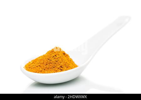 curry, curry in polvere, curry, hähnchencurry, polveri di curry, curcuma, curcuma Foto Stock
