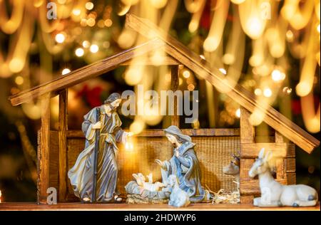 presepio, storia di natale, presepi, storie di natale Foto Stock