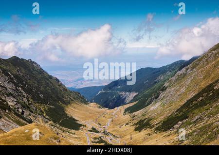 strada di montagna, Transfagarasan, strade di montagna Foto Stock