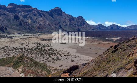 vulcano, parco nazionale del teide, caldera, vulcani, parchi nazionali del teide, calderas Foto Stock