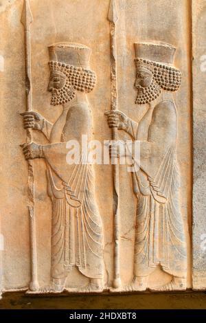 rilievo, persiano, persepolis, rilievi, persiani Foto Stock