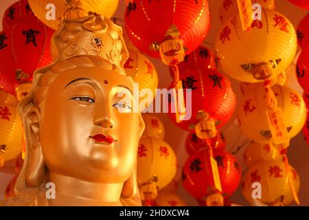 lanterne, budda, kek lok si, lanterna, buddas Foto Stock