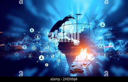 dati, reti, social media, dati, reti Foto Stock