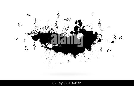 splash, clef, spatter, spashes, clefs Foto Stock