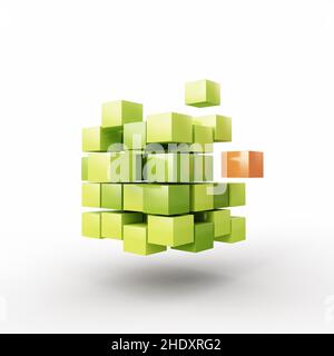 cubo, modulo, blocchi, cubi, moduli, blocco Foto Stock