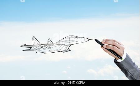 design, aereo da caccia, jet, disegni, aerei da caccia, getti Foto Stock