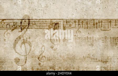 musica, partiture, notazione, musiche, partitura, notazioni Foto Stock